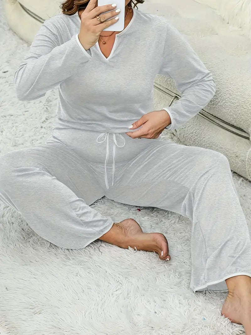 Pijama Manga Longa Plus Size - Flávia